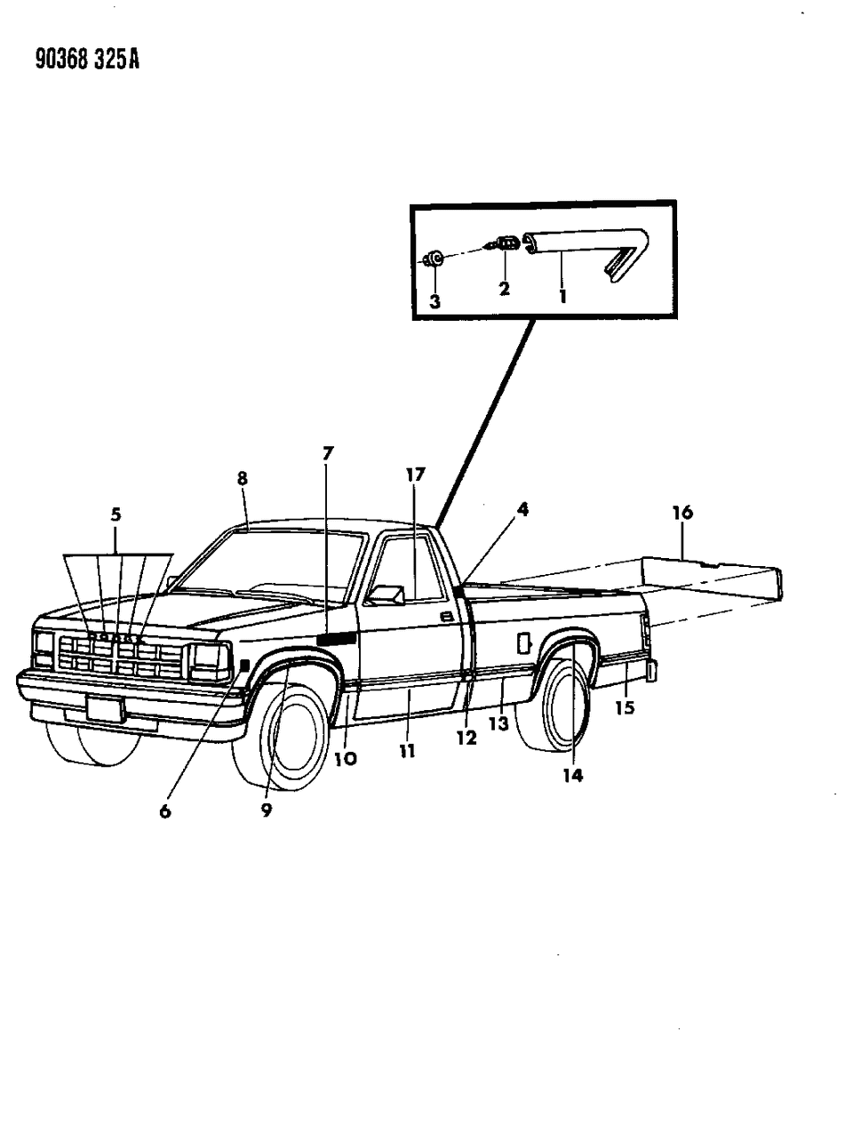 Mopar 55027211 NAMEPLATE 3.9 Liter EFI Fr