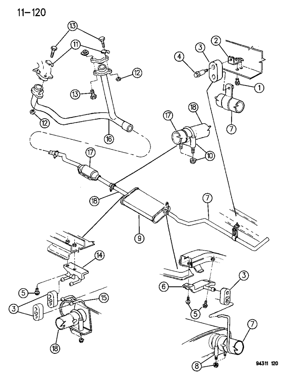 Mopar 52019611 Converter, W/Pipes