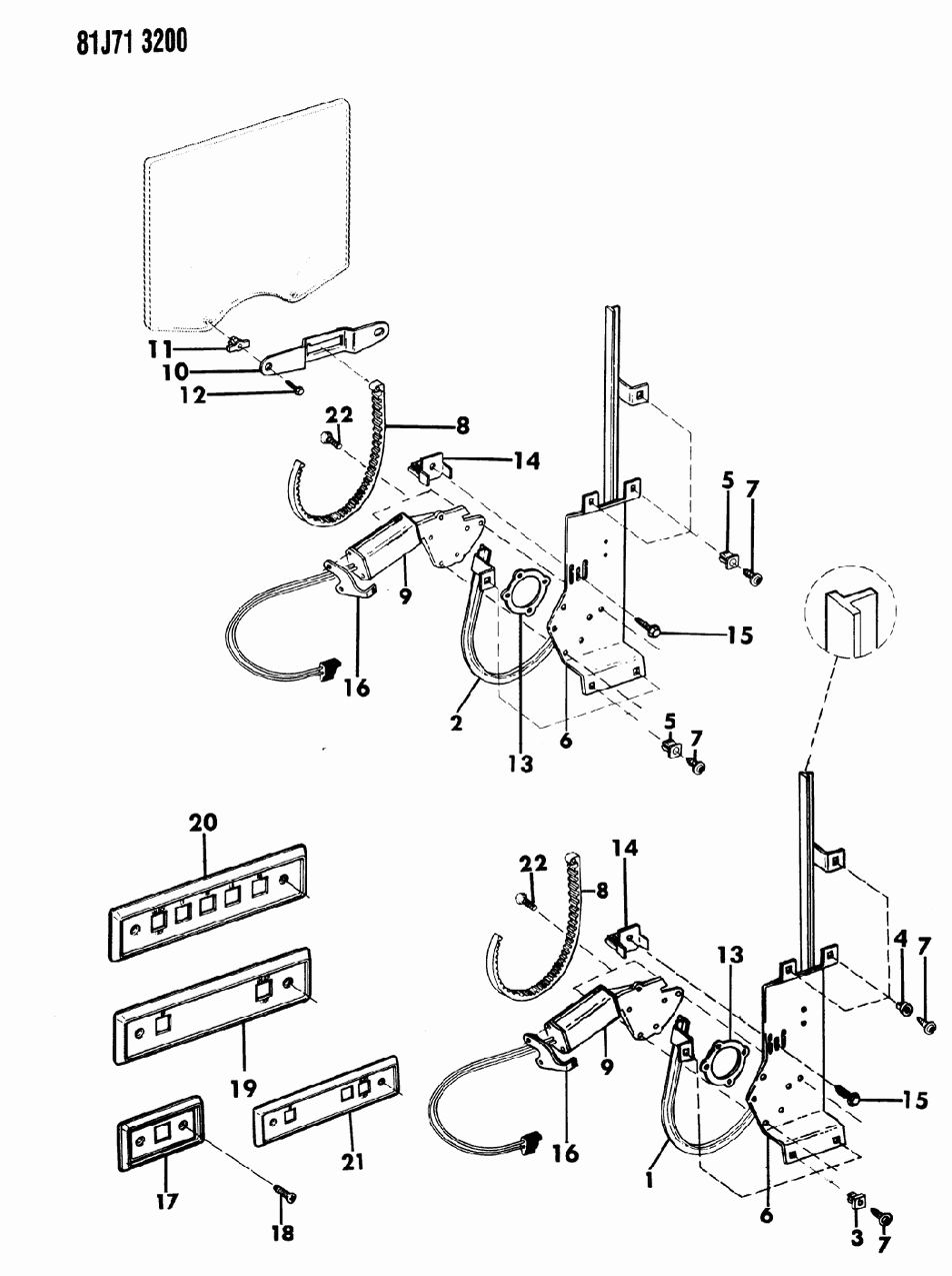 Mopar J8134243 Regulator Wind