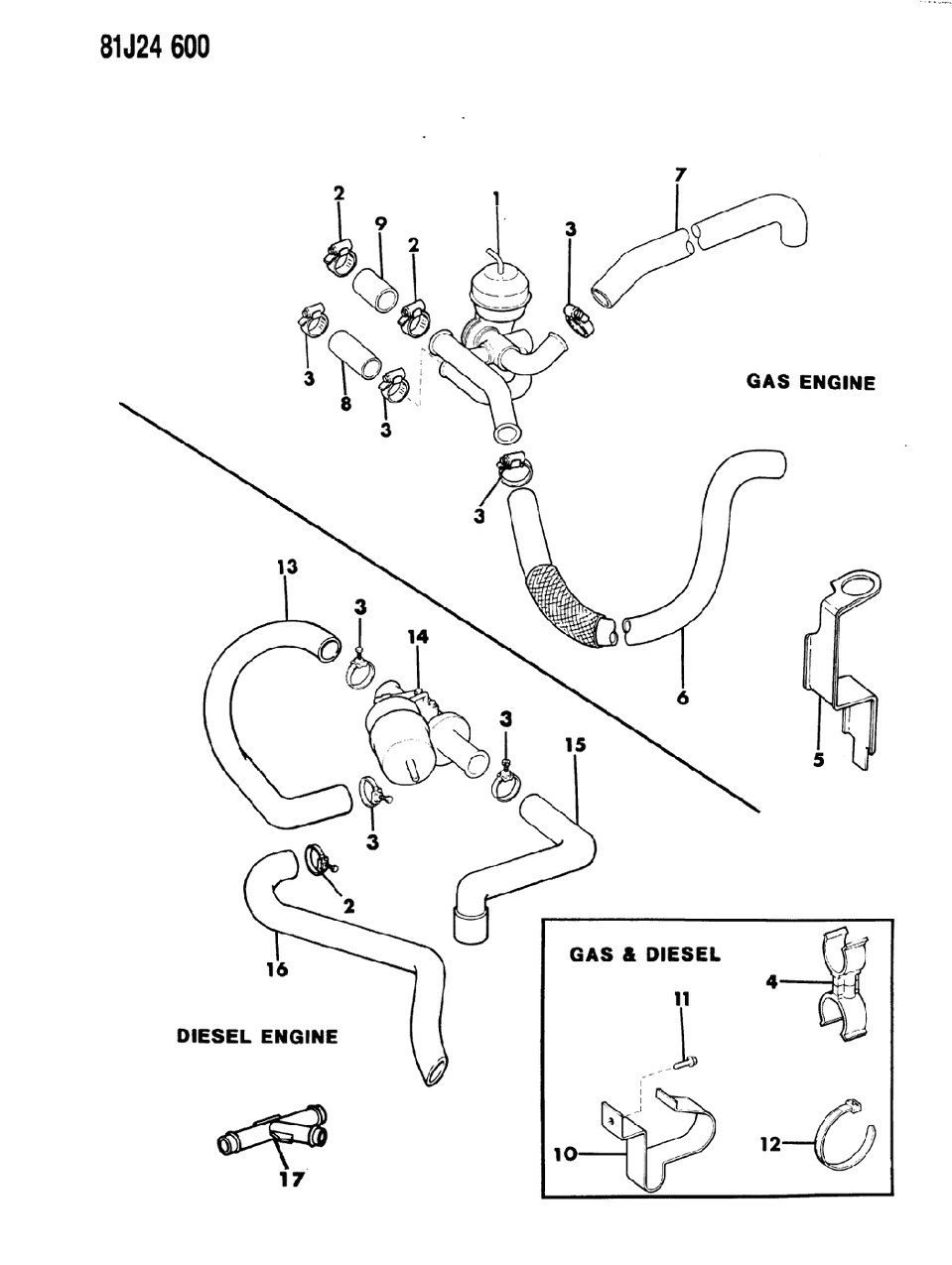 Mopar 56001265 Hose HEATERMOLDED