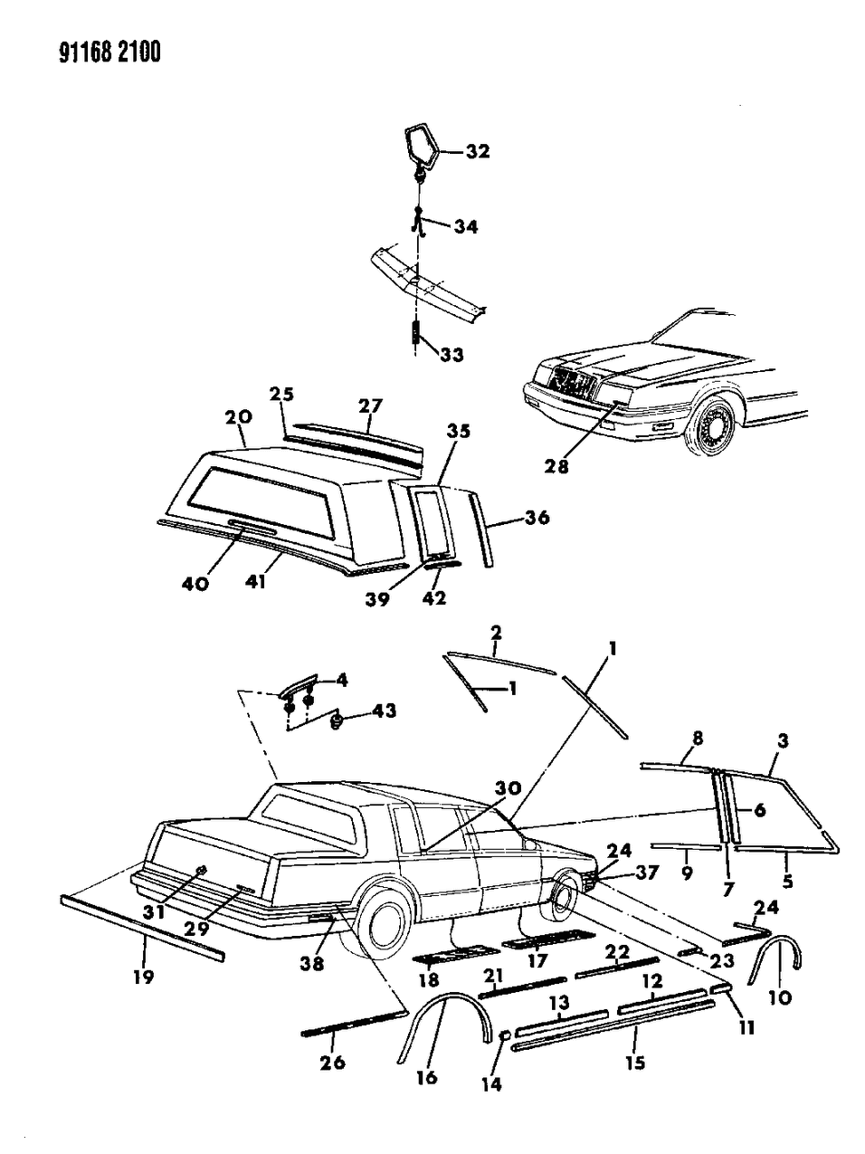 Mopar 4491218 Molding Asm Fender W/OPNG