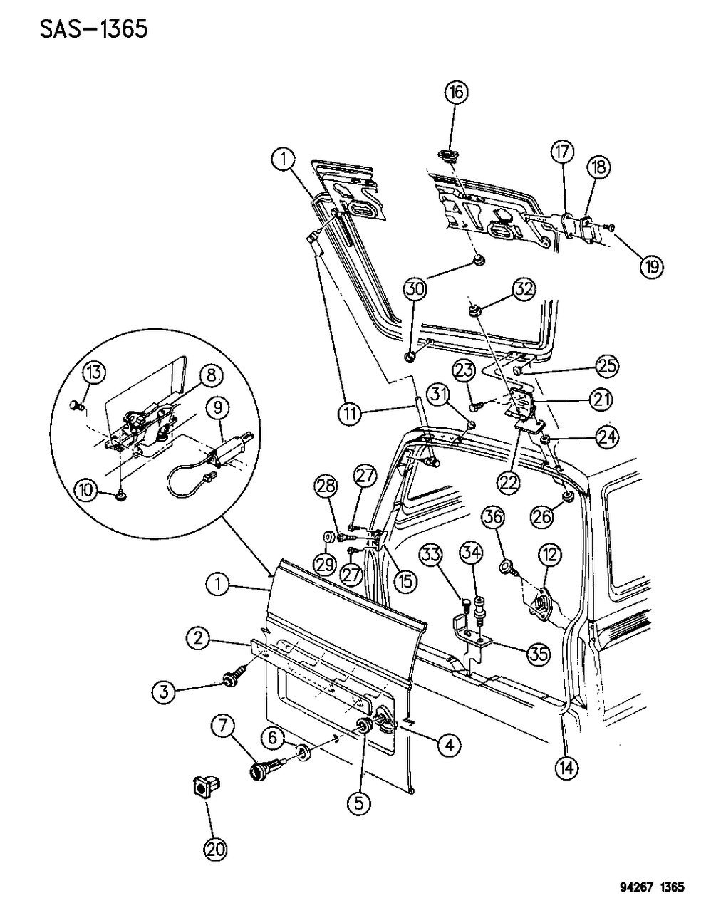 Mopar 4673290 Gasket - Lift Gate Hinge Center Link to Body Half