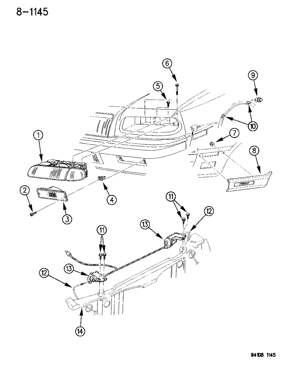 Mopar 5262299 Lamp Front FASCIA P & T/SIG