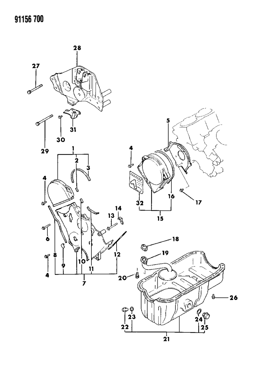 Mopar MD110692 Gasket-V6-Oil Pan