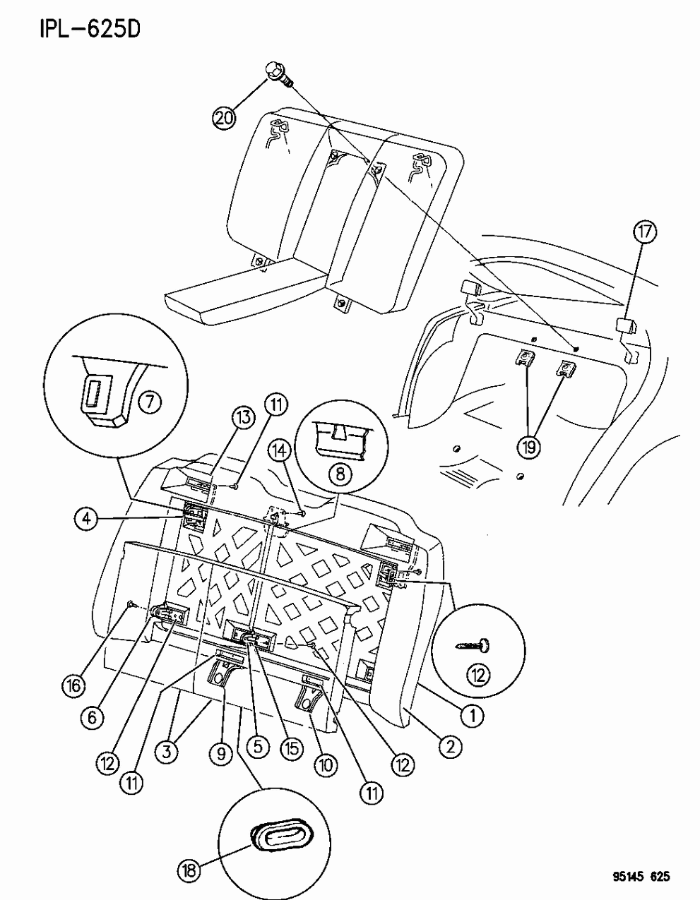 Mopar JK61PF8 Cover - Seat Back Rear Collar