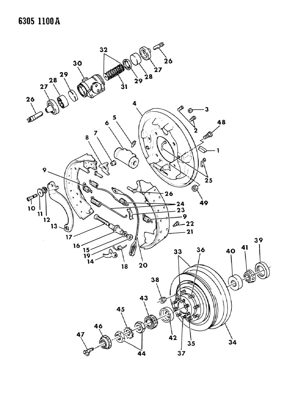 Mopar BHKH7199 Combo Pkg-Rear Brake