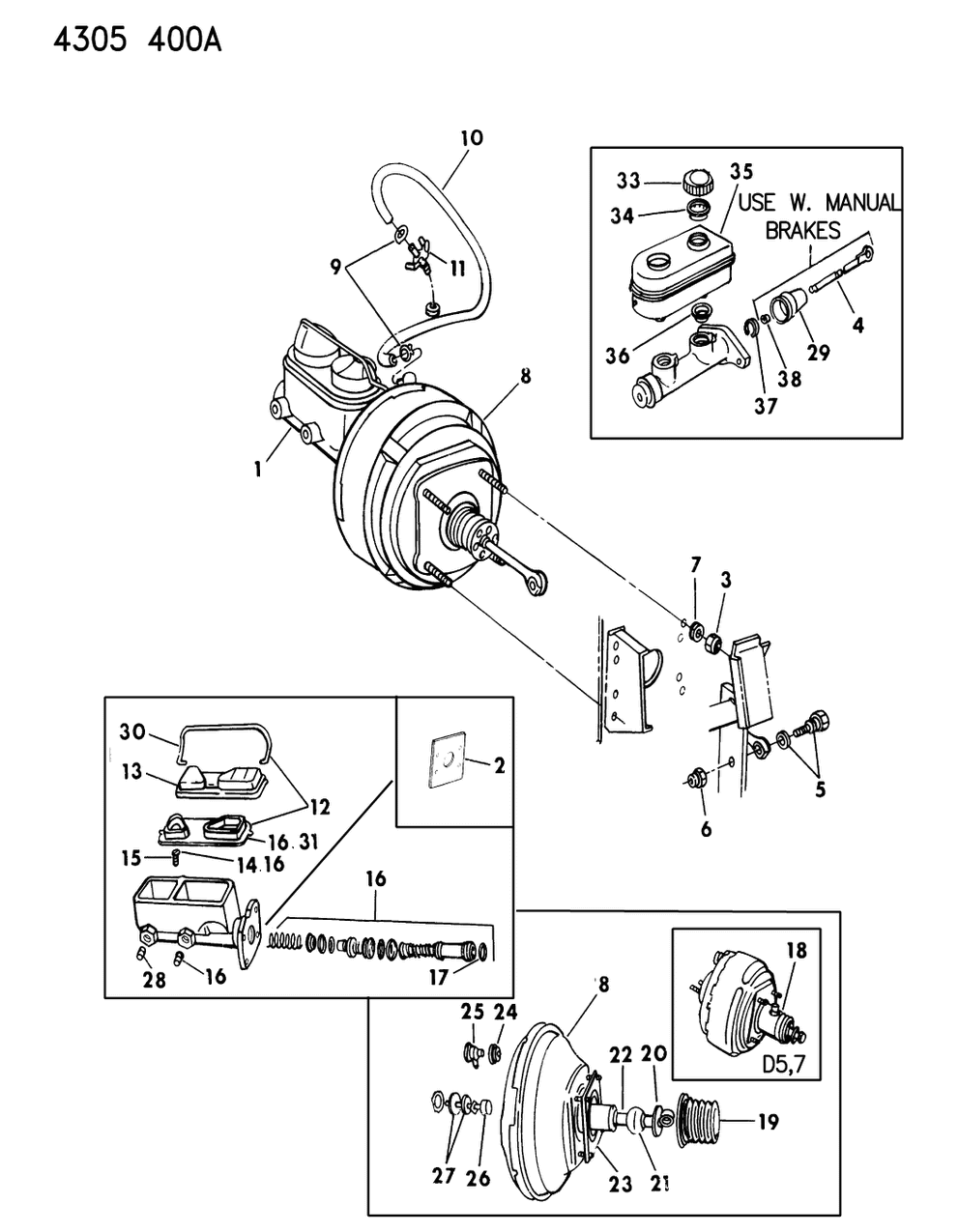 Mopar R0050023 Brake Mastr Cylinder