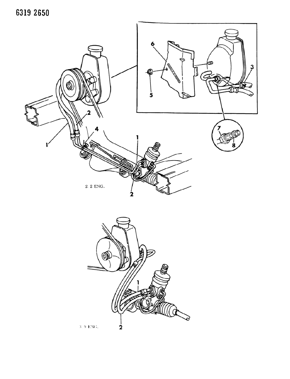 Mopar 4147343 Hose Power Steering Pump To Gear RETU