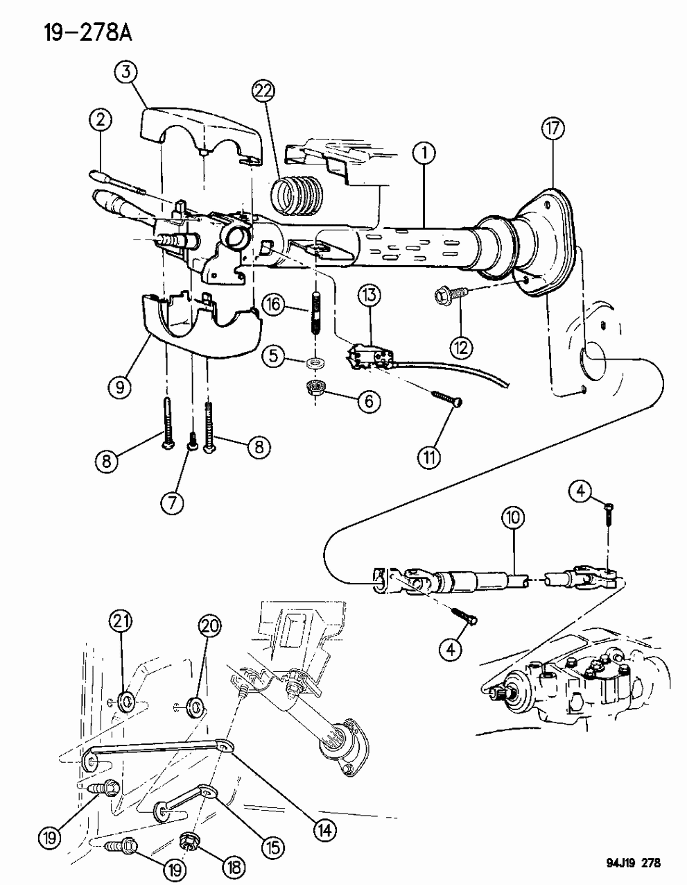 Mopar 52079162 Bracket Steering Column