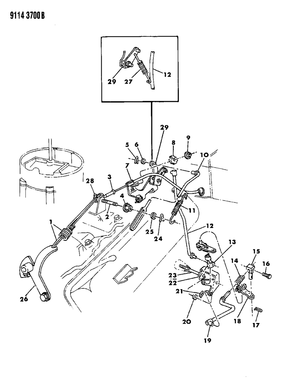 Mopar 6023285 Clip-Throttle Cable Hair Clip