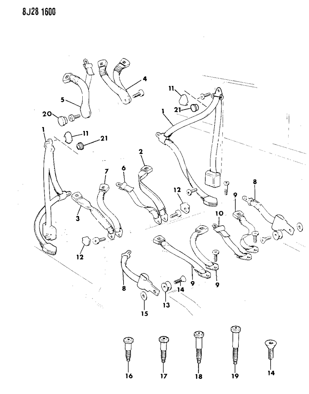 Mopar 5AH02JH9 Front Retractor Seat Belt Right