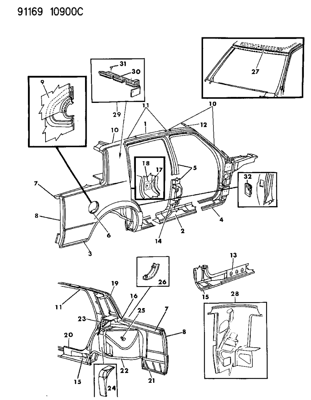 Mopar 4416606 Panel Body S/SILL Outer Serv