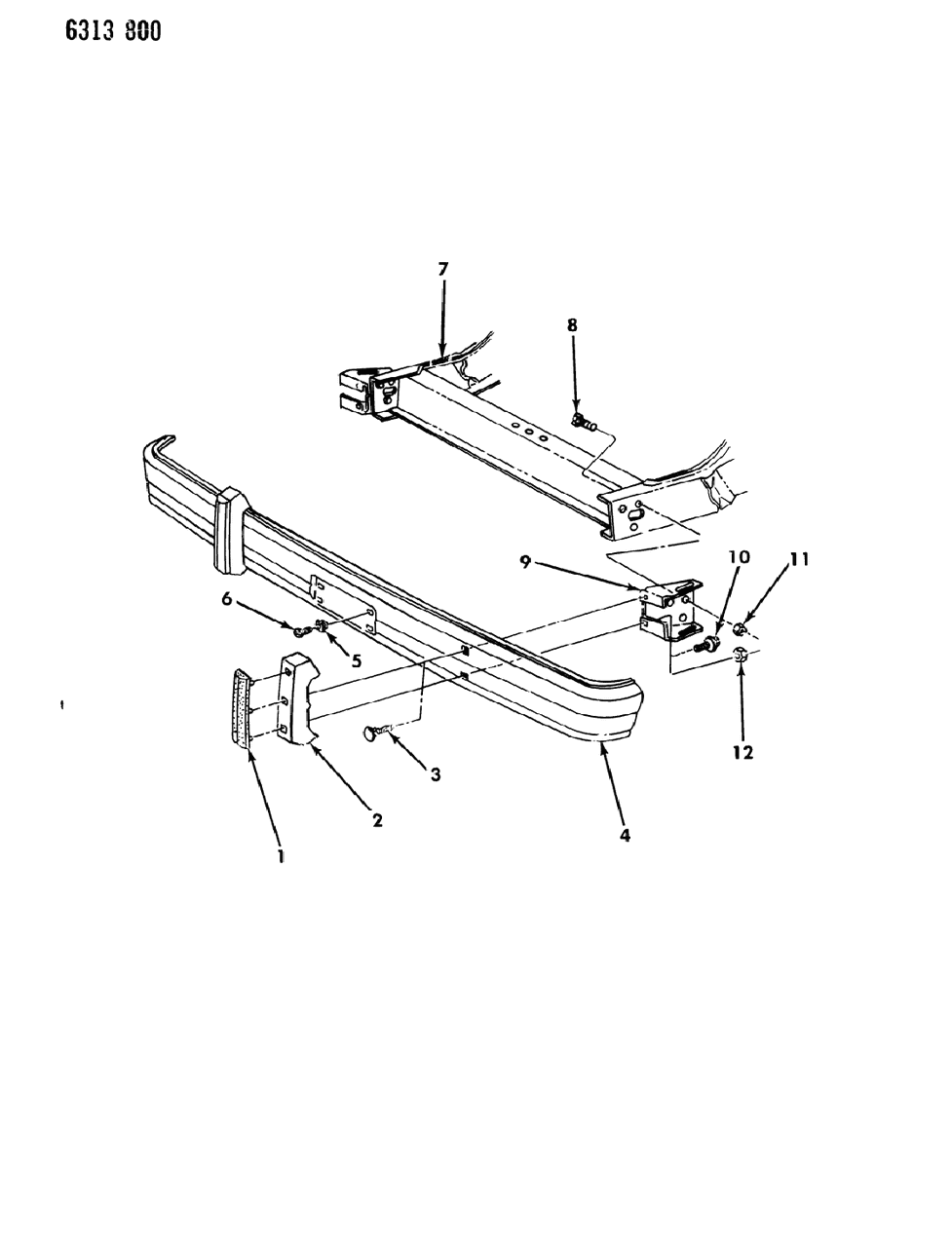 Mopar 4249843 Bracket Front Bumper Mounting Upper