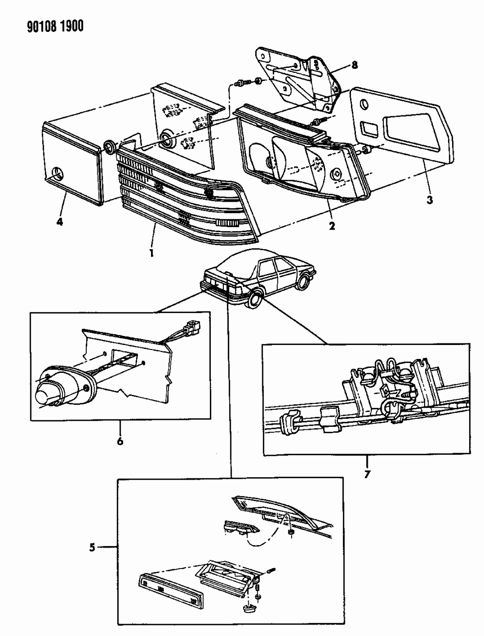 Mopar 4399495 Lens, Tail, Stop, Turn Signal (Serv. In Lamp Assembly )