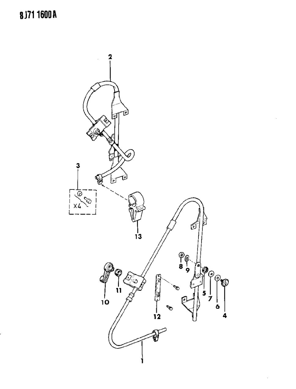 Mopar 83505118 Handle Door Window REGULATORT