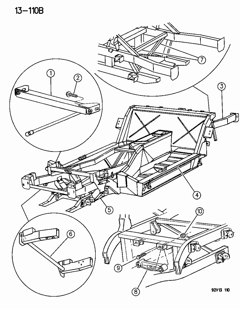 Mopar 4797851 Frame Rear XMBR Asm