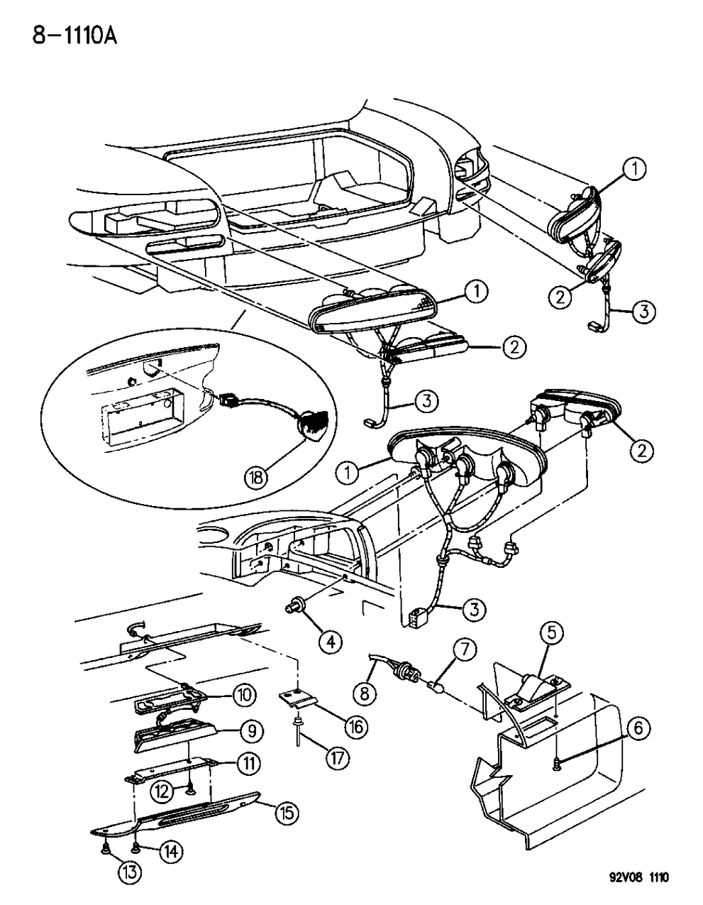 Mopar 4643376 Back Up & Turn Signal Lamp