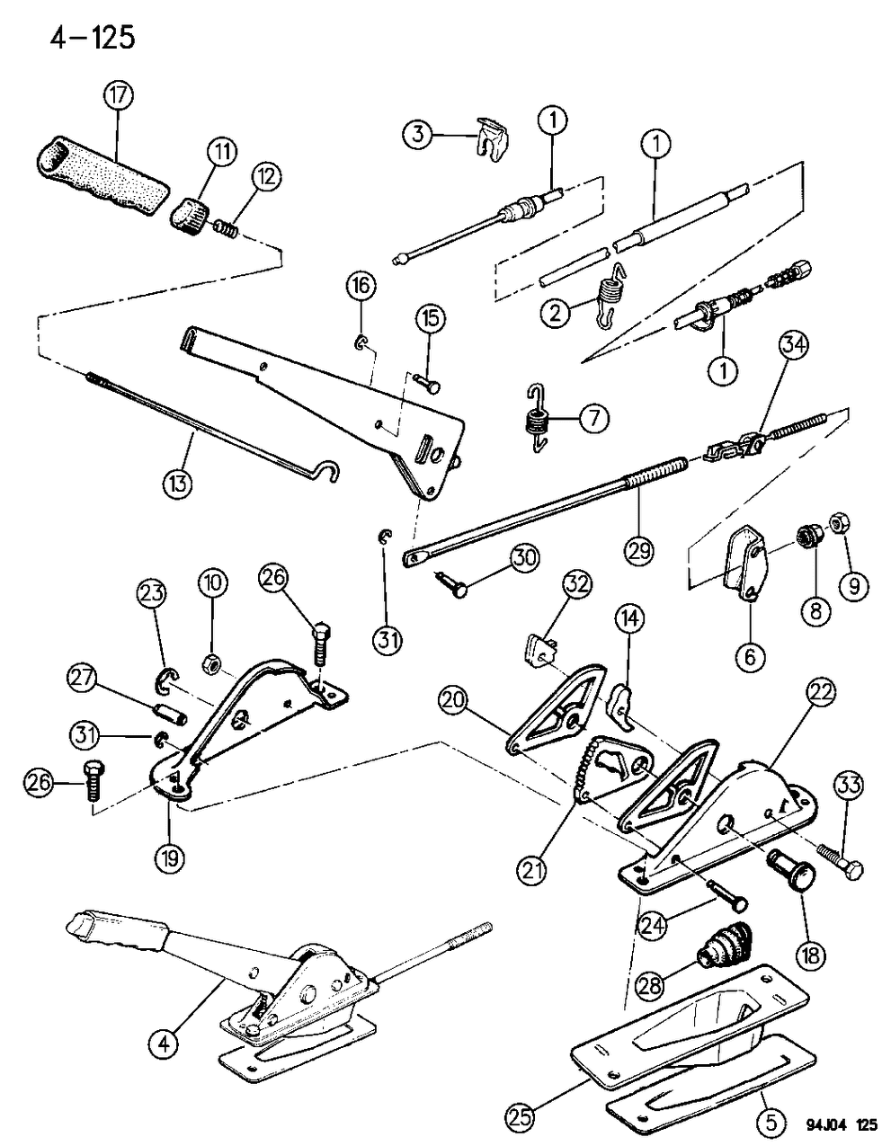 Mopar 52077759 Boot Park Brake Rod