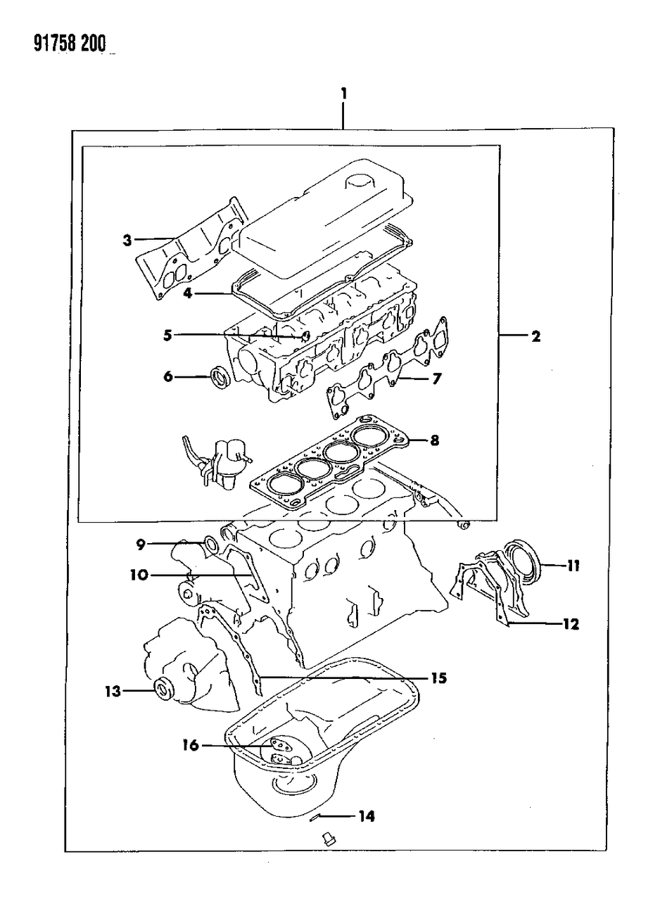 Mopar MD997671 Gasket Pkg Engine Overhaul