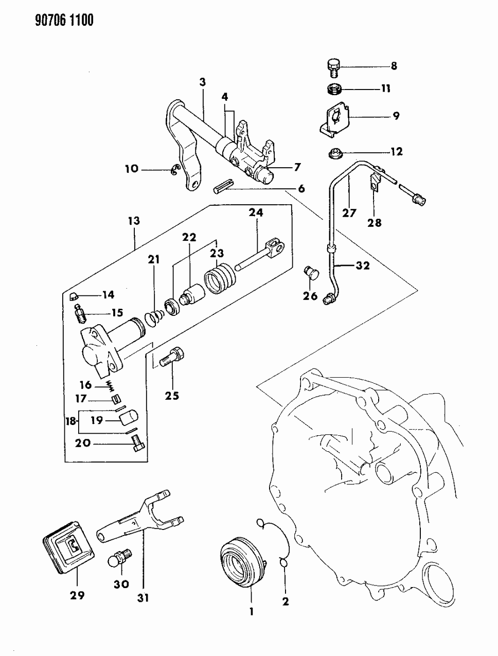 Mopar MD603466 Rod Clutch Release CYLINDERINDE