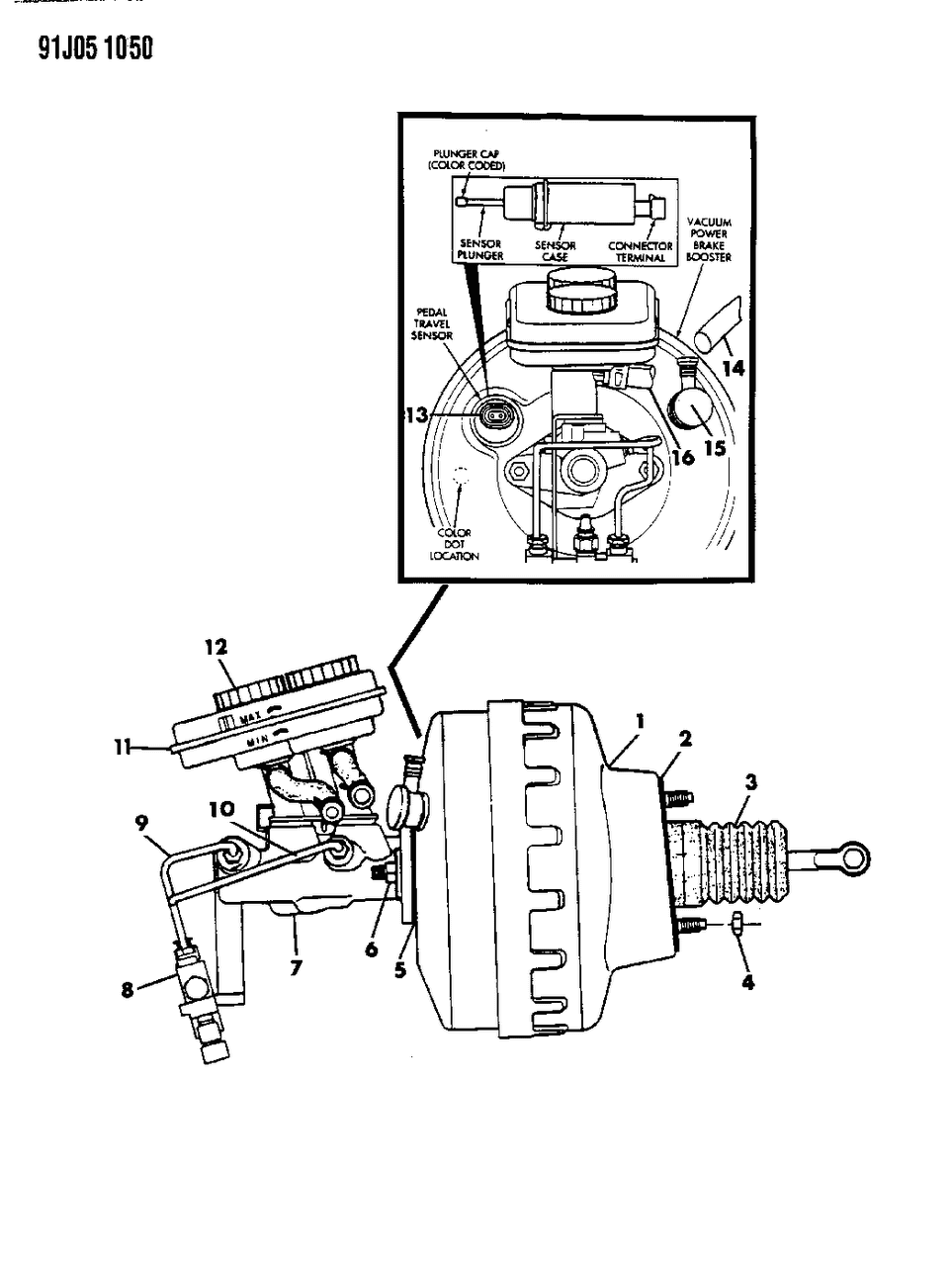 Mopar 4713078 Sensor Package, Brake Pedal Travel