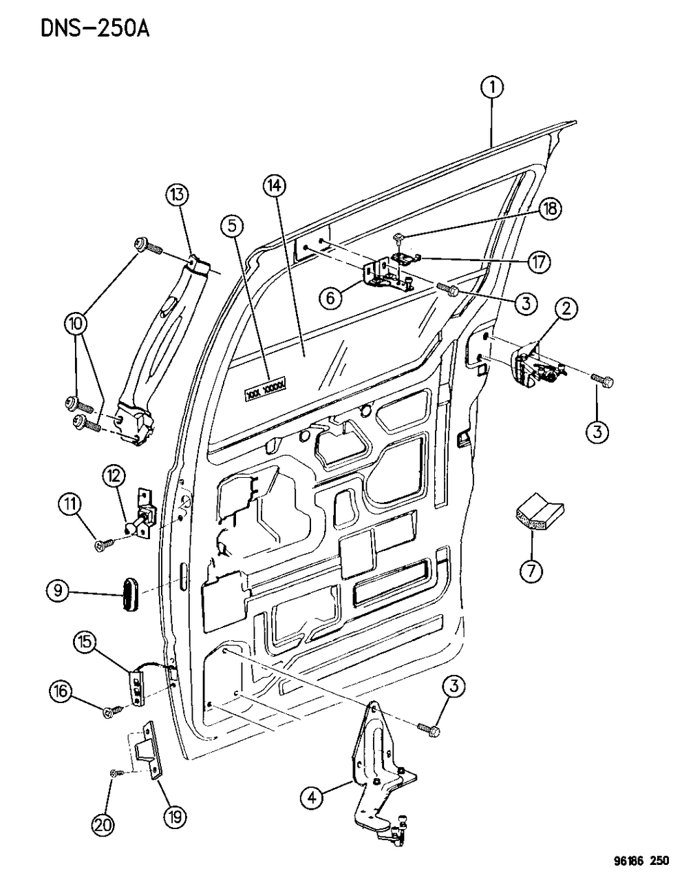 Mopar 4675745 Glass-SLDG Door Fixed-E-Mark-Rt