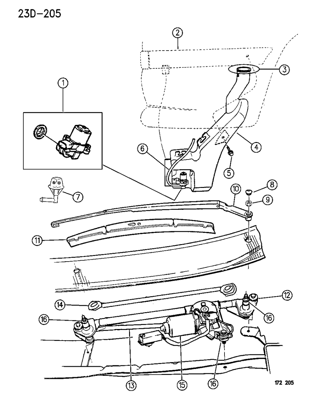 Mopar 4741484 Motor W/S WIPER W/3 Screws