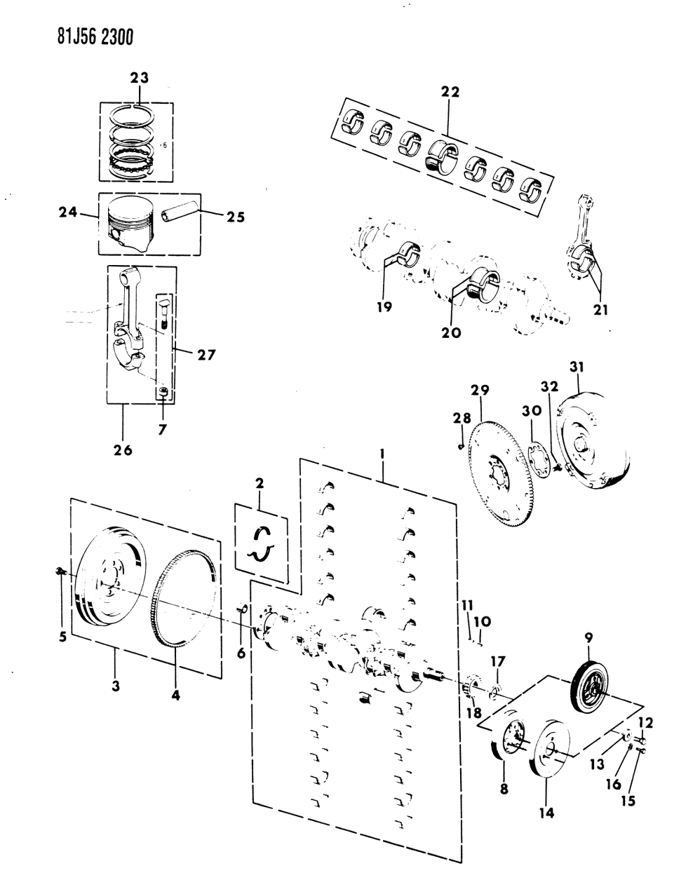 Mopar J3107234 Key-VIBR DAMPER & Cr / SHF Pull