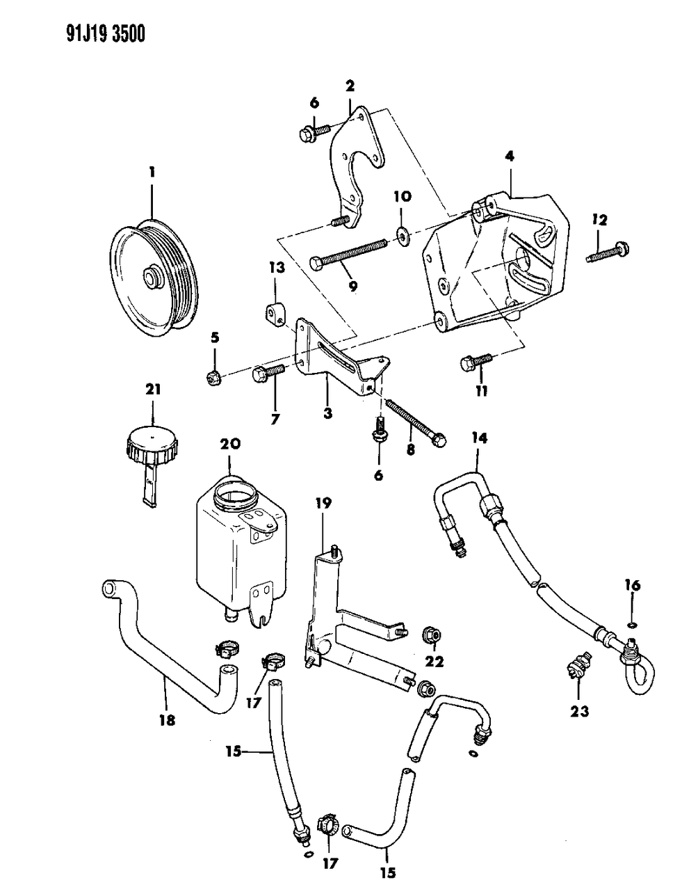 Mopar 52005280 Hose-Power Steering Gear To Pump