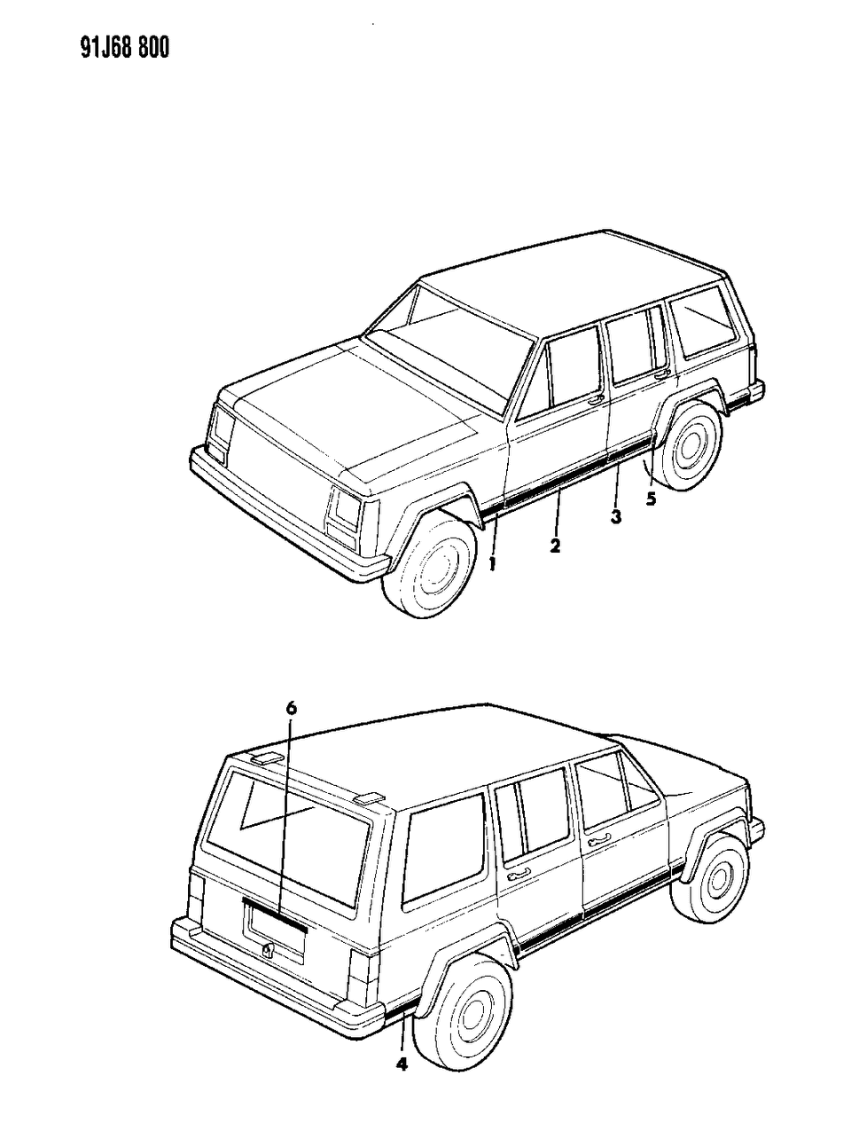 Mopar 5DA06MX9 Molding-Rear Door