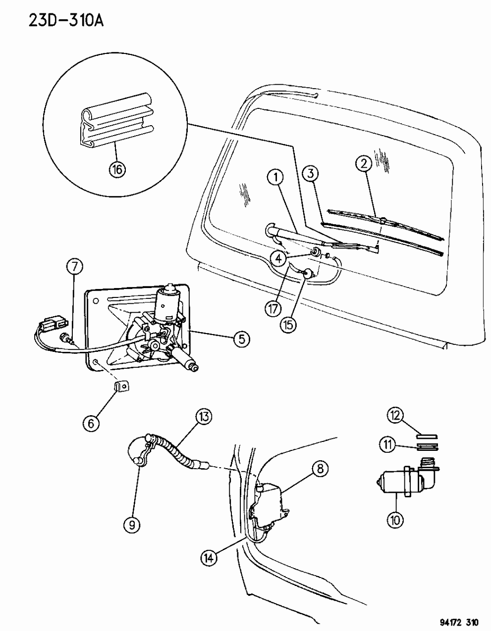 Mopar 4762393 Nozzle - L/GATE WIPER