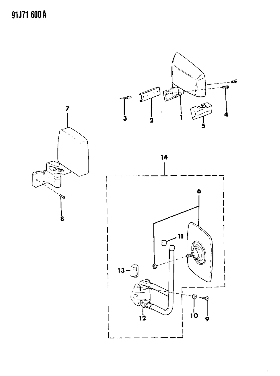 Mopar 55017543 Left Side Mirrors Driver