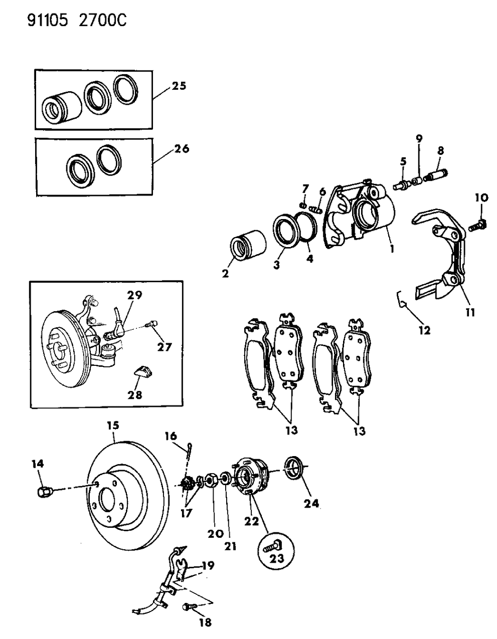 Mopar 4423715 Shoe And Lining Package, Front Disc Brake