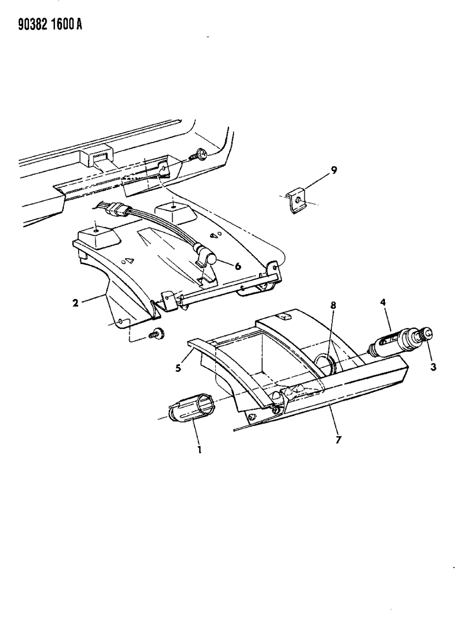 Mopar 4162628 Housing Instrument Panel Ash Rec