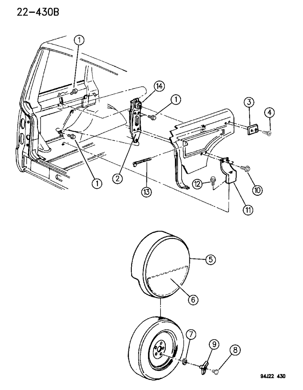 Mopar 5FM76SA8 Cover, Spare Tire, Inside Vinyl