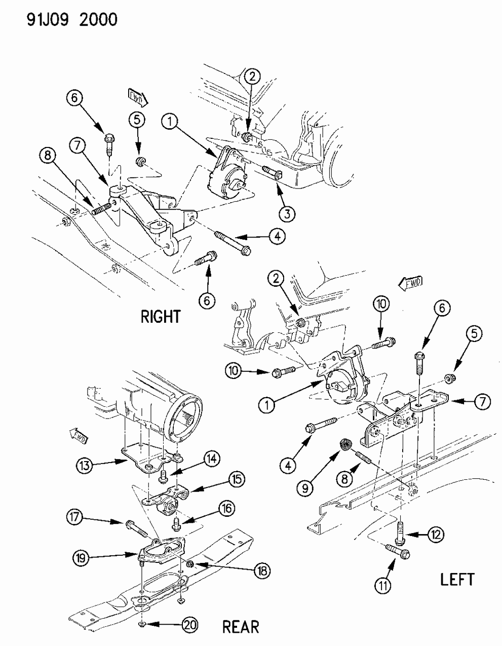 Mopar 52017696 Bracket Trans Support