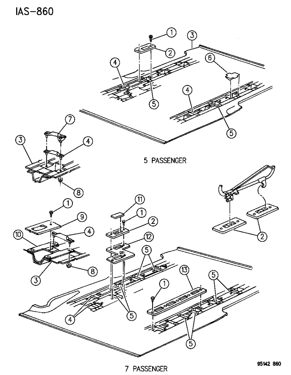 Mopar 4719079 STRIKER Seat Retention Front