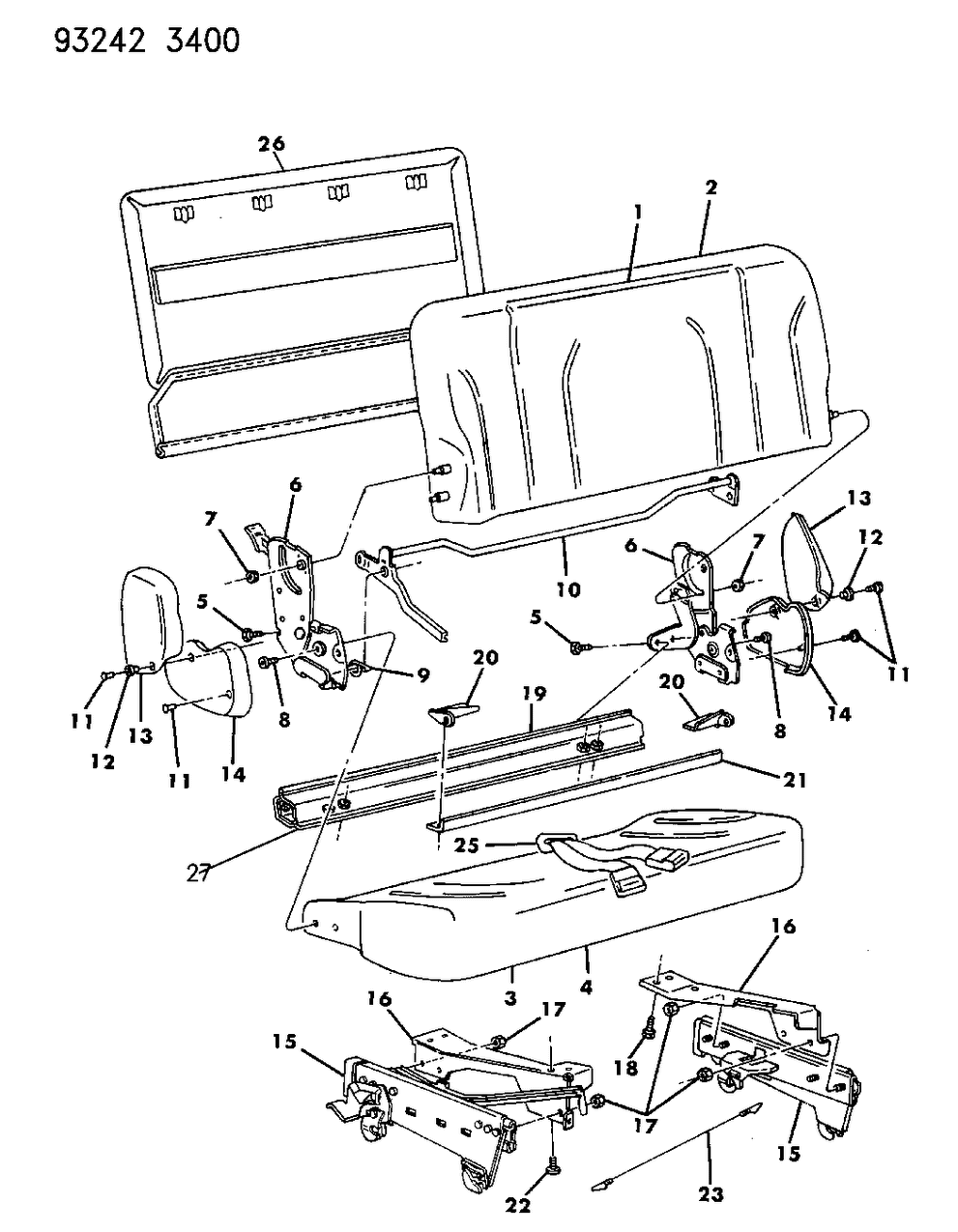 Mopar HL24MB7 Belt-CONVERTABED 7-Pass