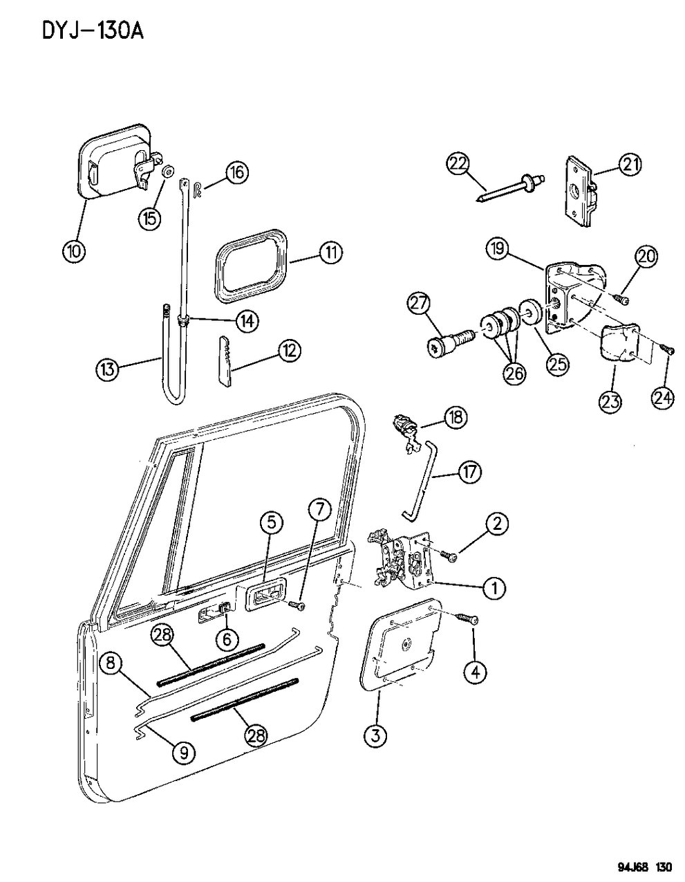 Mopar 55029454 Cover-STRIKER Mounting-RH