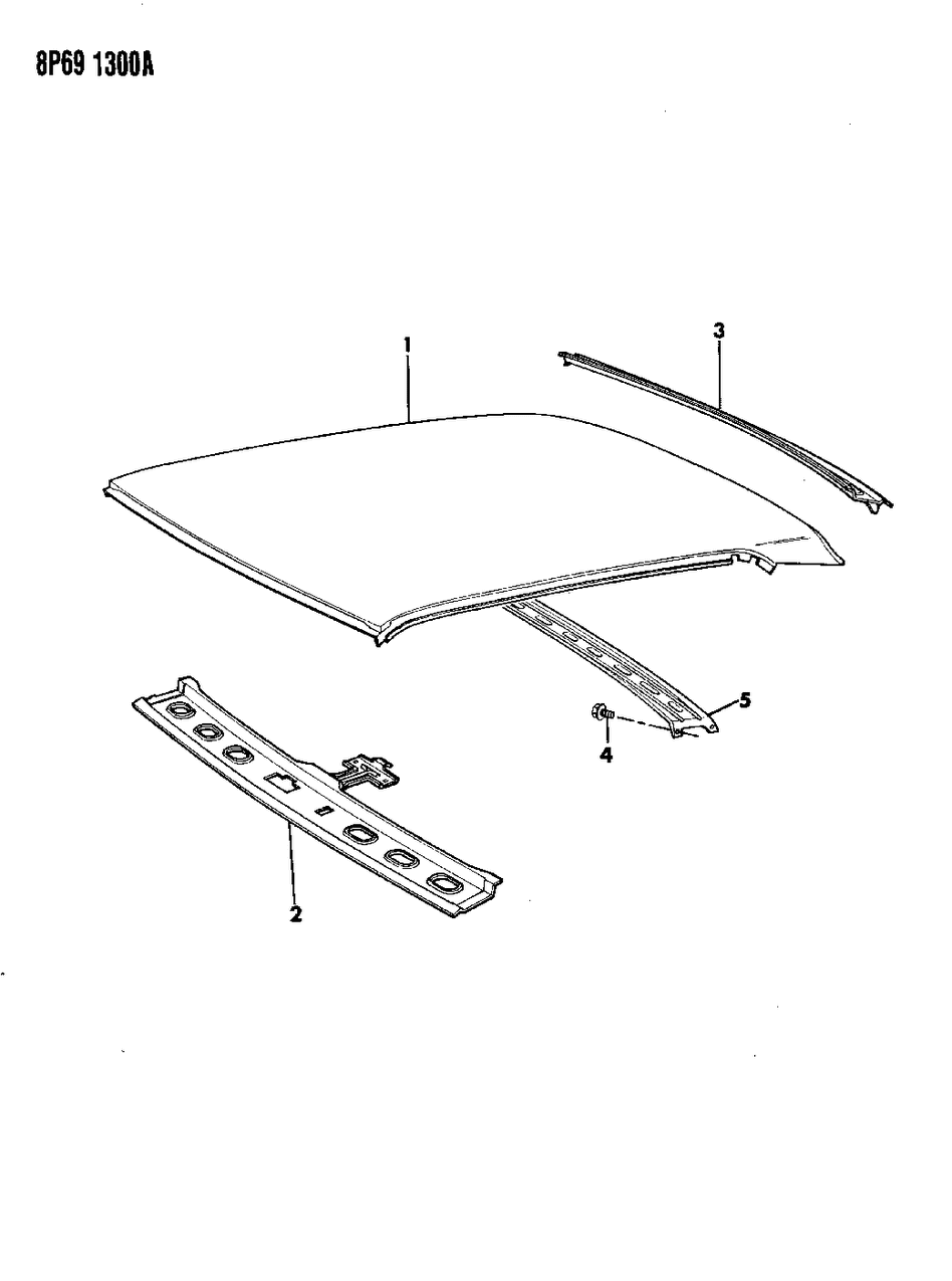 Mopar 35013271 Header-Roof Rear