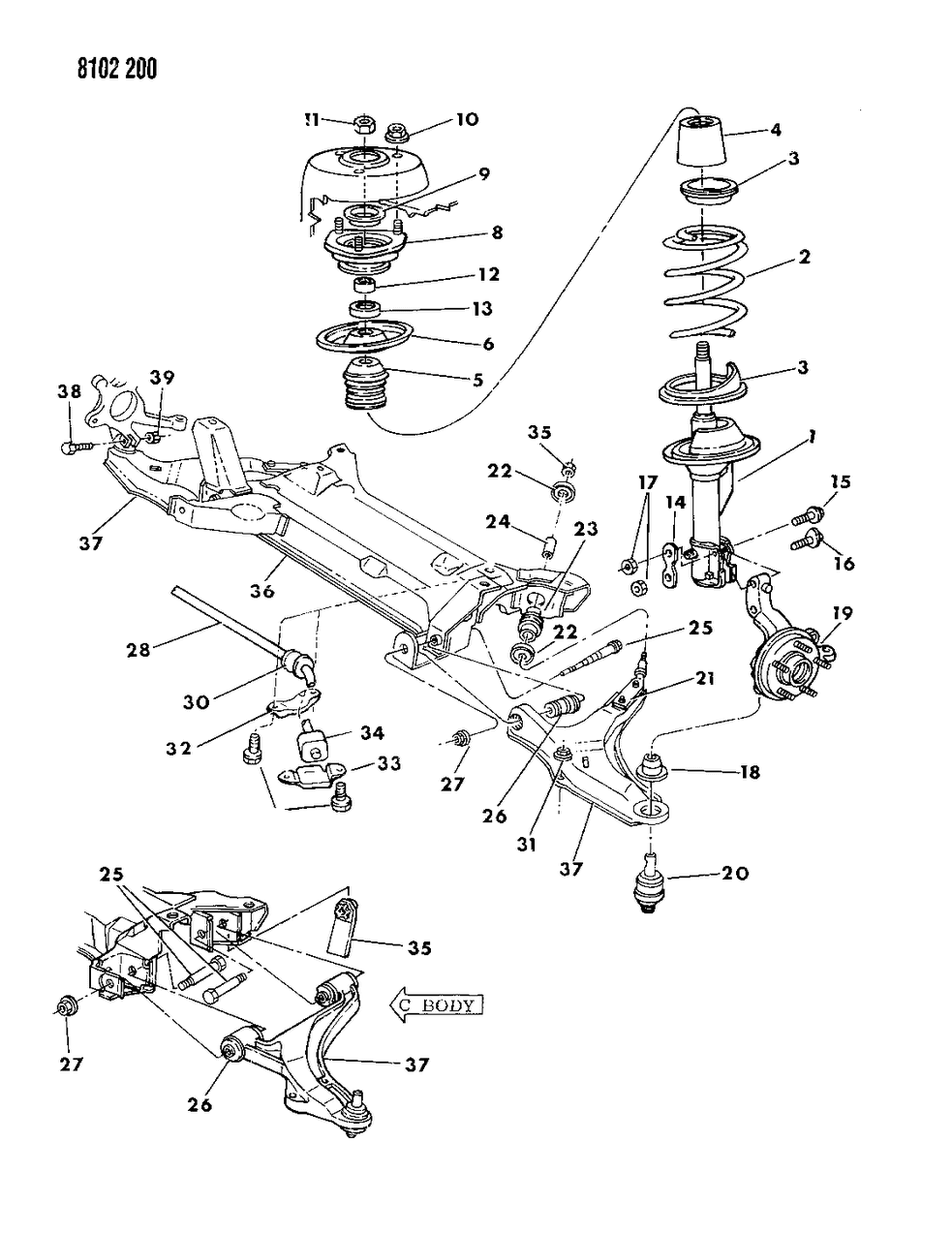 Mopar 4322835 BUSHING Front Suspension Control Arm