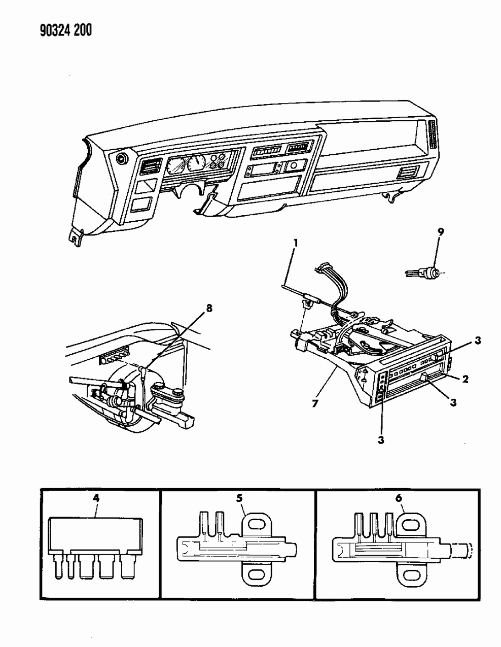 Mopar 4482460 Housing & Lever HTR CONTRO