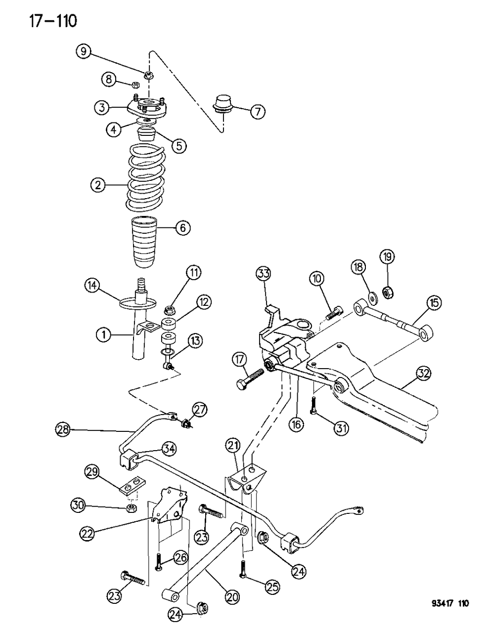 Mopar 4582525 Lat Link-Assembly-Front