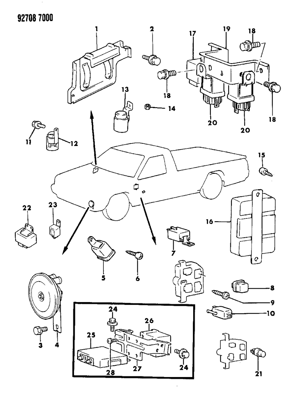 Mopar MB906017 Engine Electronic Control Relay