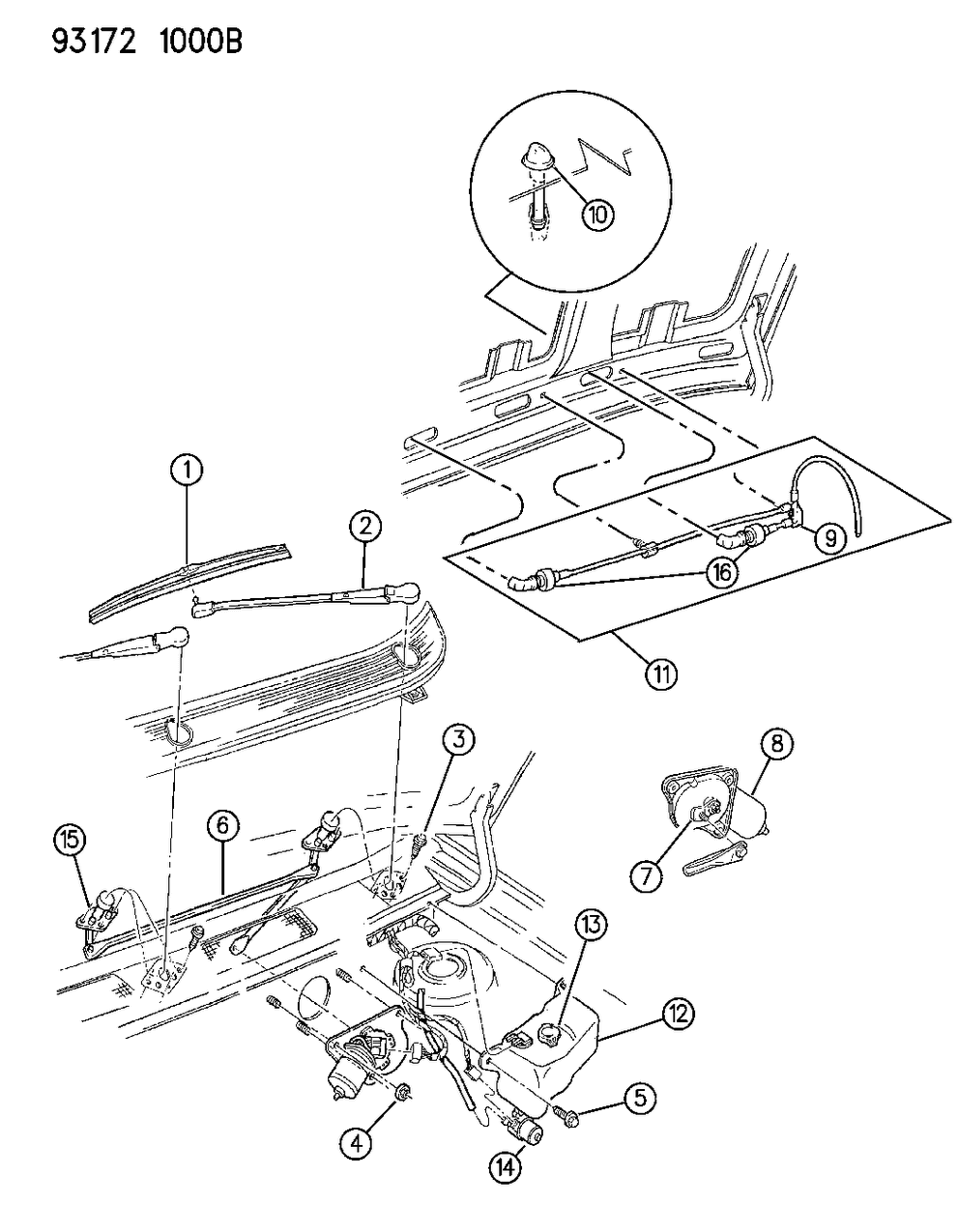 Mopar 4638543 Pump&Seal-& Seal Pkg - W/S WIPER RESE