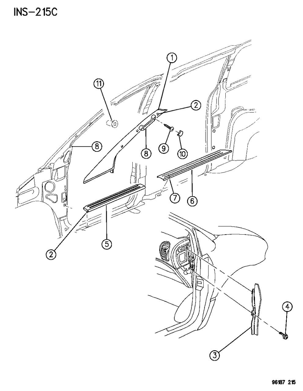 Mopar PJ69SJK Molding-Sliding Door SCUFF