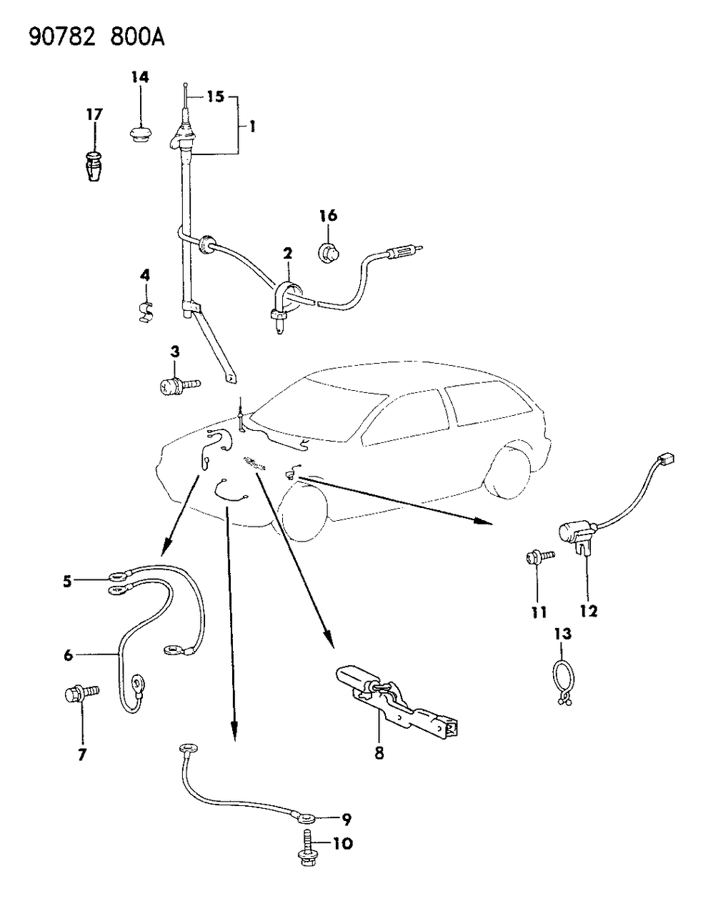 Mopar MB649736 Antenna, Radio