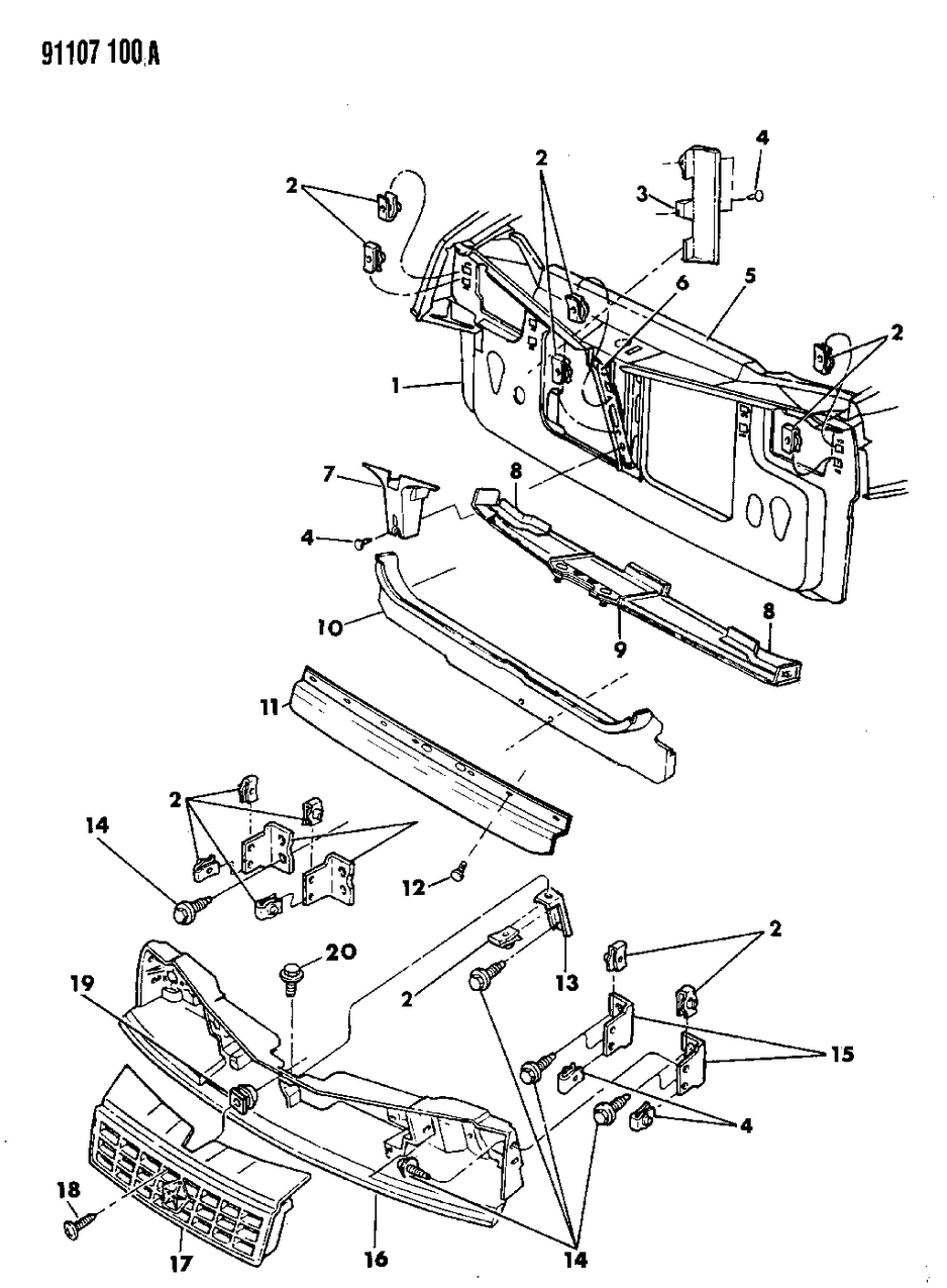 Mopar 4534383 Panel, Radiator Closure, Right