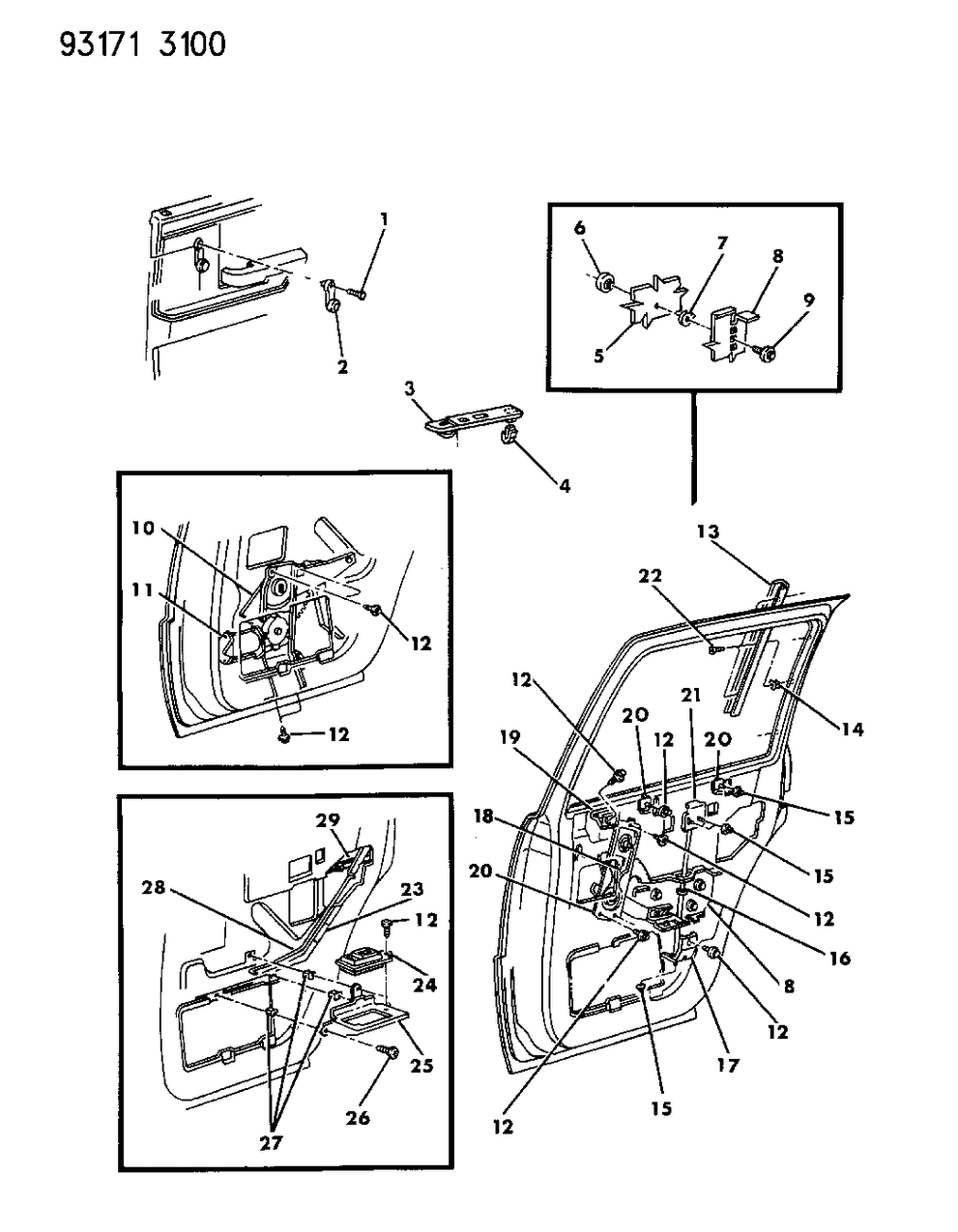 Mopar 4615619 Motor Asm Rear Door Electric Window R