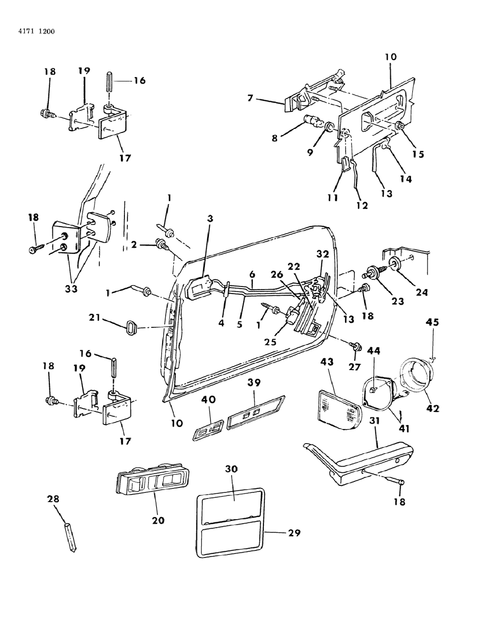 Mopar 4336451 REINF-Front Door LOCKFACE Belt Left